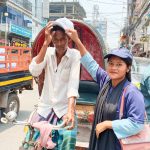 শ্রমজীবীদের মাঝে ক্যাপ বিতরণ